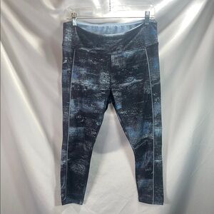 VOGO Athletica Blue and Black High-Waisted Leggings